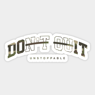 Unstoppable Series - camo version Sticker